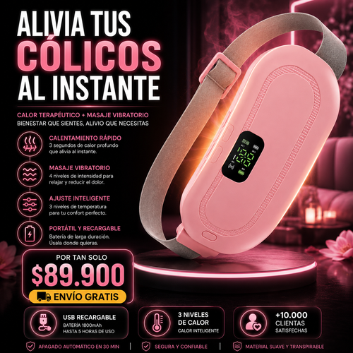 CalmaBelt™ | Cinturón de Calor y Masaje para el Alivio de Cólicos Menstruales